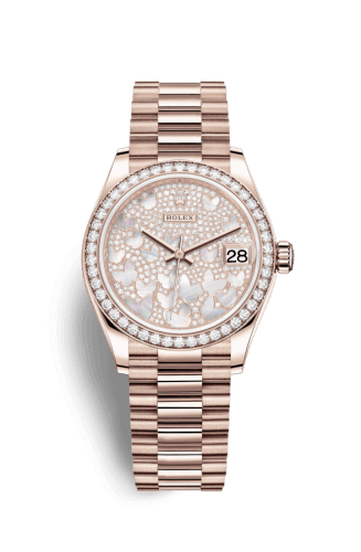 Rolex Datejust 31 Rose Gold / Diamond / Butterfly / President