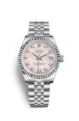 Rolex Datejust 31 Stainless Steel Fluted / Jubilee / Pink MOP Diamond