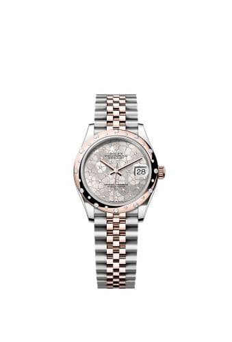 Rolex Datejust 31 Stainless Steel/ Rose Gold / Domed - Diamond / Silver - Floral / Jubilee