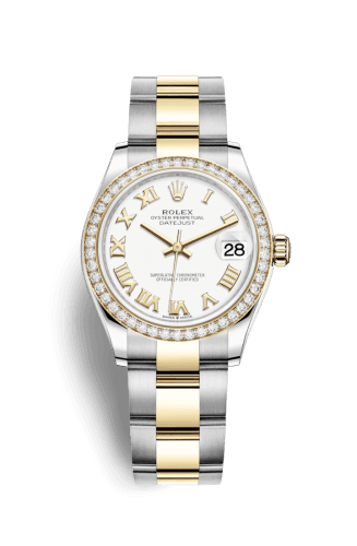 Rolex Datejust 31 Stainless Steel / Yellow Gold / Diamond / White - Roman / Oyster