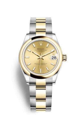 Rolex Datejust 31 Stainless Steel / Yellow Gold / Domed / Champagne / Oyster