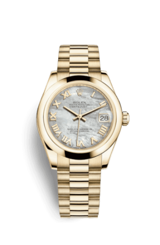 Rolex Datejust 31 Yellow Gold Domed / President / MOP Roman