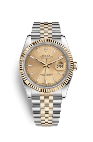 Rolex Datejust 36 Rolesor Yellow Fluted / Jubilee / Champagne