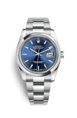 Rolex Datejust 36 Stainless Steel Domed / Oyster / Blue