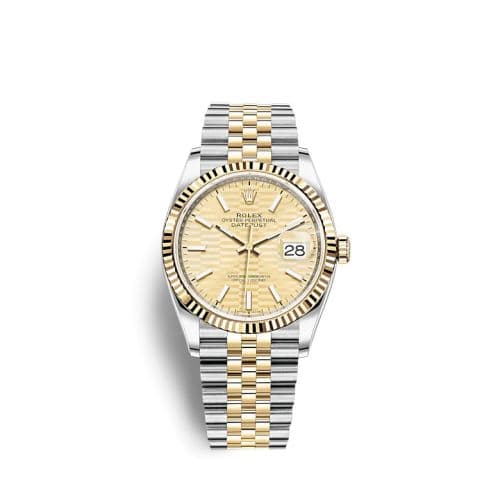 Rolex Datejust 36 Stainless Steel / Yellow Gold / Fluted / Champagne - Fluted / Jubilee