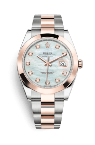 Rolex Datejust 41 Rolesor Everose Smooth / Oyster / MOP - Diamond