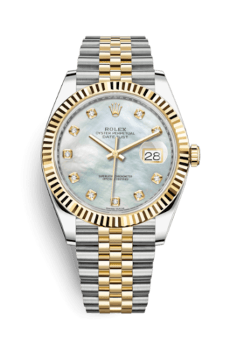 Rolex Datejust 41 Rolesor Yellow Fluted / Jubilee / MOP - Diamond