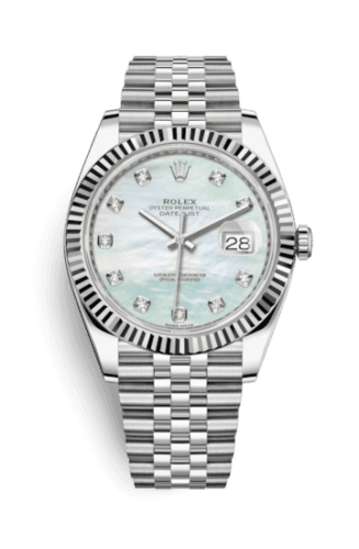 Rolex Datejust 41 Stainless Steel Fluted / Jubilee / MOP Diamond