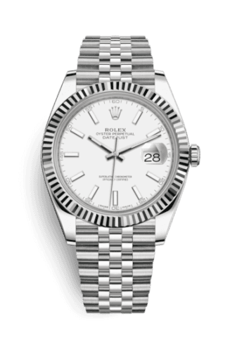 Rolex Datejust 41 Stainless Steel Fluted / Jubilee / White