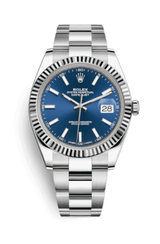 Rolex Datejust 41 Stainless Steel Fluted / Oyster / Blue