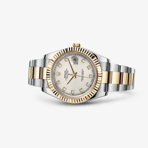 Rolex Datejust II Rolesor Ivory Diamonds