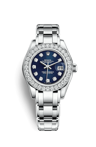 Rolex Datejust Pearlmaster 29 White Gold Diamond / Blue Diamond