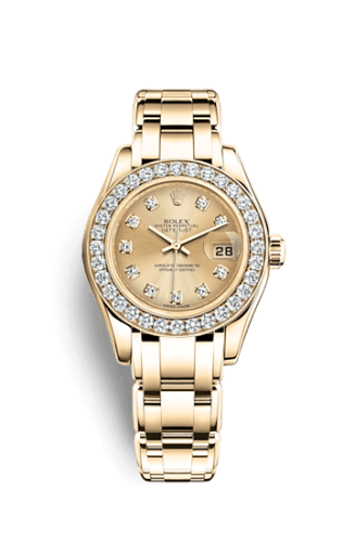 Rolex Datejust Pearlmaster 29 Yellow Gold Diamond / Champagne Diamond