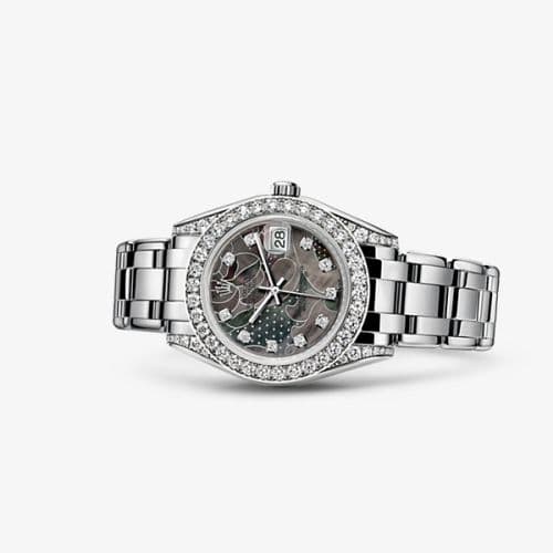 Rolex Datejust Pearlmaster 34 White Gold Diamond Shoulders Goldust Dream
