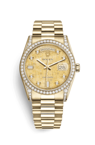 Rolex Day-Date 36 Yellow Gold Diamonds / President / Champagne MOP Computer