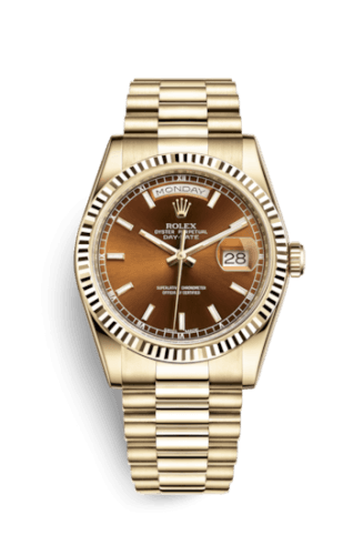 Rolex Day-Date 36 Yellow Gold Fluted / President / Coagnac