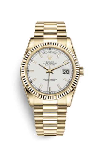 Rolex Day-Date 36 Yellow Gold Fluted / President / Ivory