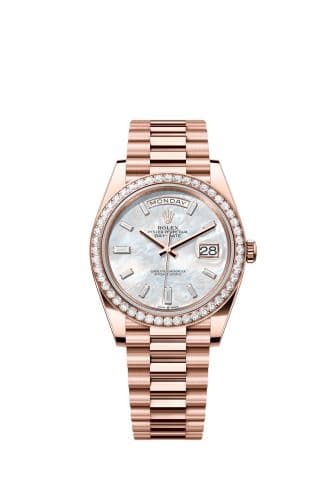 Rolex Day-Date 40 Everose - Diamond / MOP - Baguette