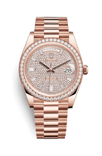 Rolex Day-Date 40 Everose - Diamond / Paved