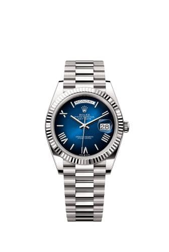 Rolex Day-Date 40 White Gold / Blue Ombré