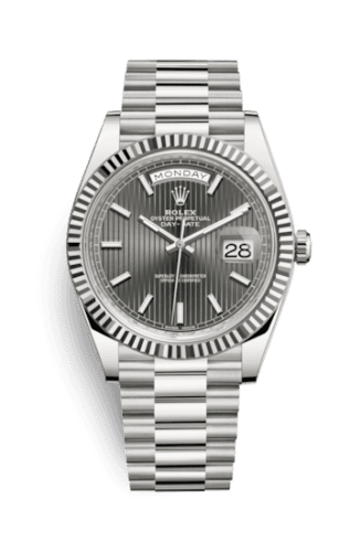 Rolex Day-Date 40 White Gold / Dark Rhodium Tuxedo