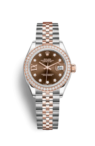 Rolex Lady-Datejust 28 Rolesor Rose Diamond / Jubilee / Chocolate Diamond
