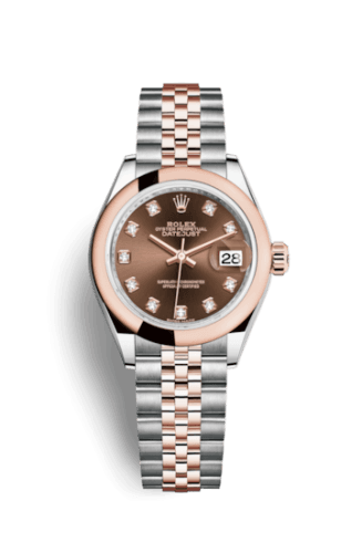 Rolex Lady-Datejust 28 Rolesor Rose Domed / Jubilee / Chocolate Diamond