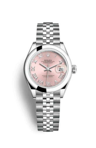 Rolex Lady-Datejust 28 Stainless Steel Domed / Jubilee / Pink Roman