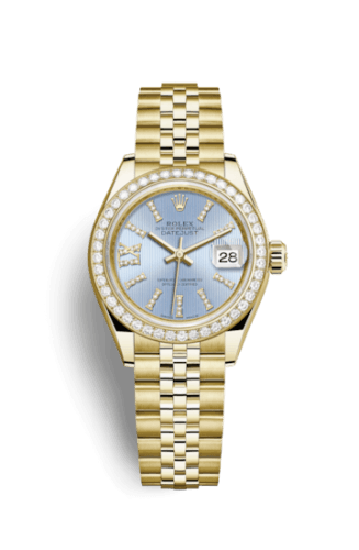 Rolex Lady-Datejust 28 Yellow Gold Diamond / Jubilee / Cornflower Diamonds