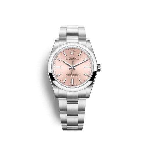 Rolex Oyster Perpetual 34 Stainless Steel / Pink