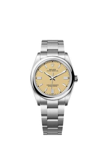 Rolex Oyster Perpetual 36 Stainless Steel / Beige