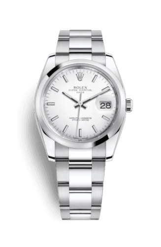 Rolex Oyster Perpetual Date 34 Stainless Steel Domed / Oyster / White