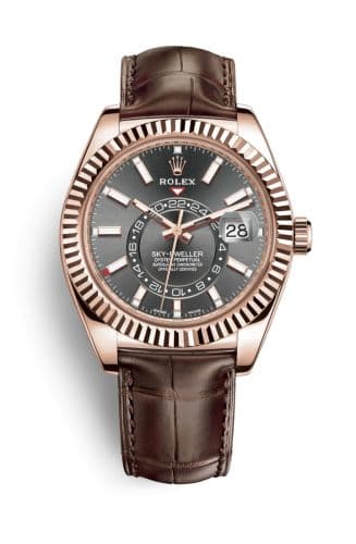 Rolex Sky-Dweller Everose / Dark Rhodium / Alligator