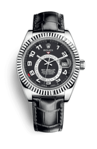 Rolex Sky-Dweller White Gold / Black / Alligator