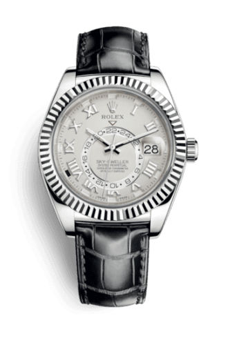 Rolex Sky-Dweller White Gold / Ivory / Alligator