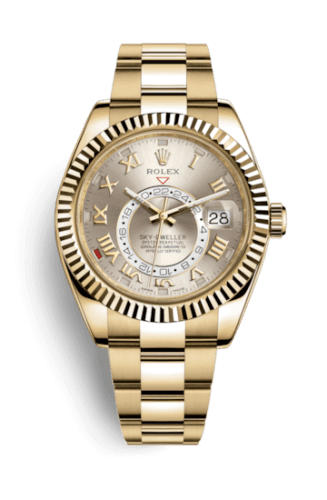 Rolex Sky-Dweller Yellow Gold / Silver Roman