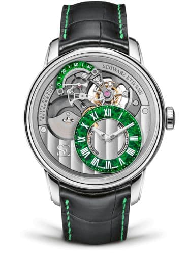 Schwarz Etienne La Chaux-de-Fonds Petite Seconde Rétrograde Tourbillon Stainless Steel / Green Aventurine