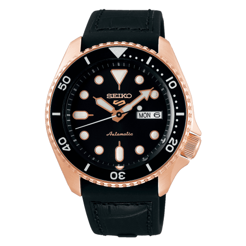 Seiko 5 Sports Specialist Style Rose Gold / Black / Rubber