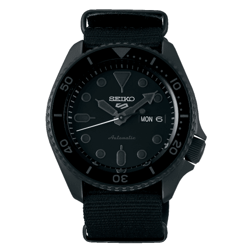 Seiko 5 Sports Street Style Hard Coating / Black - Black / NATO