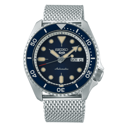 Seiko 5 Sports Suits Style Stainless Steel / Blue / Mesh