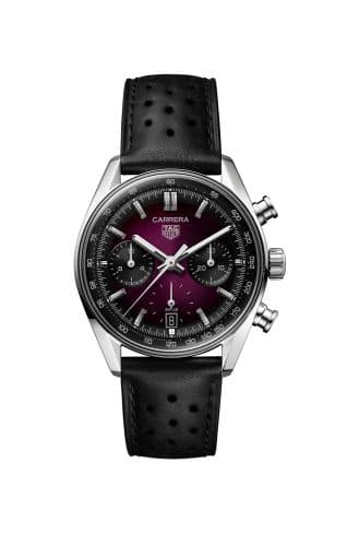 TAG Heuer Carrera Chronograph Glass Box Stainless Steel / Smokey Purple