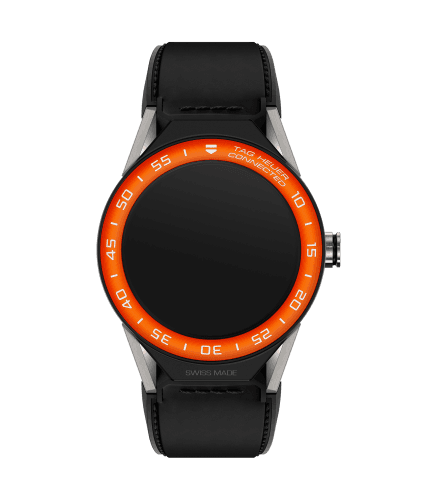 TAG Heuer Carrera Connected Modular 45 Titanium / Orange Aluminum / Black Calf