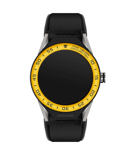 TAG Heuer Carrera Connected Modular 45 Titanium / Yellow Aluminum / Black Calf