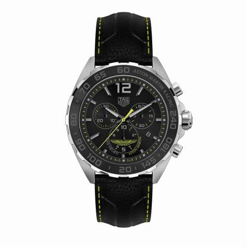 TAG Heuer Formula 1 Chronograph Quartz 43 Stainless Steel / Aston Martin / Calf