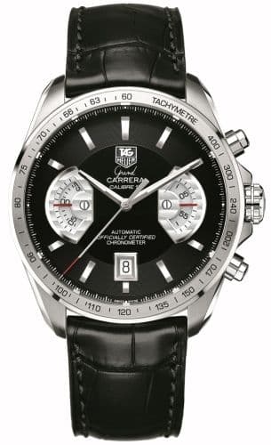TAG Heuer Grand Carrera Calibre 17 RS 43 Stainless Steel / Black / Alligator