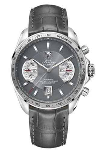 TAG Heuer Grand Carrera Calibre 17 RS 43 Stainless Steel / Grey / Alligator