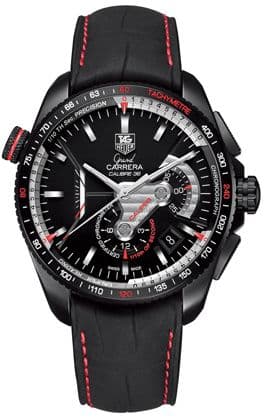 TAG Heuer Grand Carrera Calibre 36RS Caliper Chronograph PVD / Black / Alligator