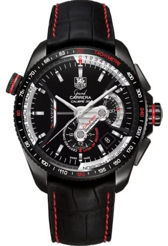 TAG Heuer Grand Carrera Calibre 36RS Caliper Chronograph Titanium PVD / Black / Alligator
