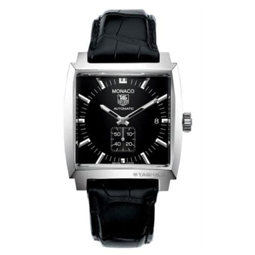 TAG Heuer Monaco Calibre 6 Automatic Stainless Steel / Black / Alligator