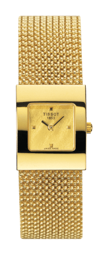 Tissot Bellflower Square Yellow Gold / Champagne / Bracelet
